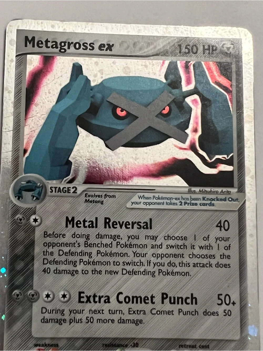 2004 Ultra Rare Metagross Ex Holo 95/101 Hidden Legends Pokémon Card